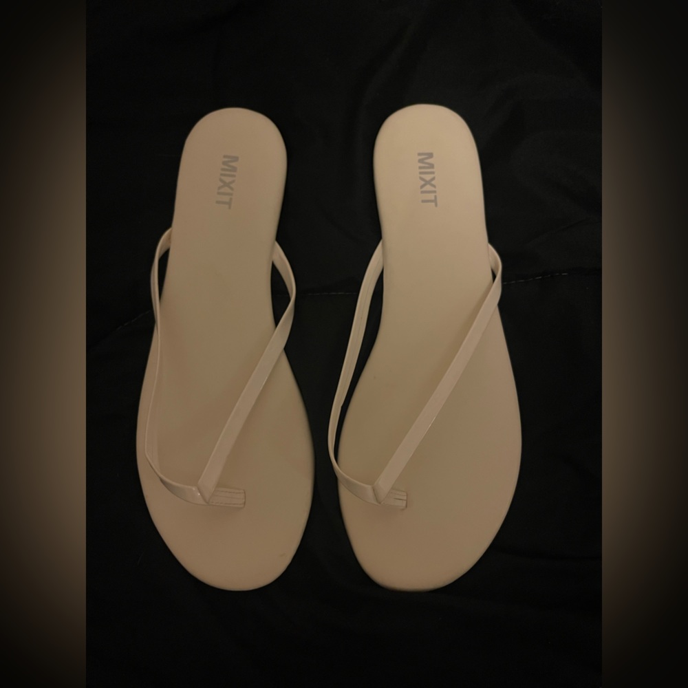 White sandals